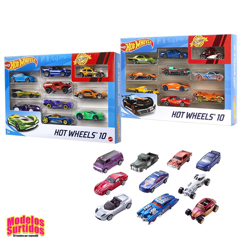 HOTWHEELS SURTIDO PACK 10 COCH