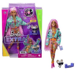 BARBIE EXTRA TRENZAS ROSAS