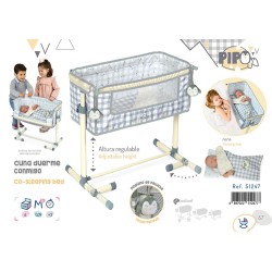 PIPO CUNA REGULABLE DUERME CON
