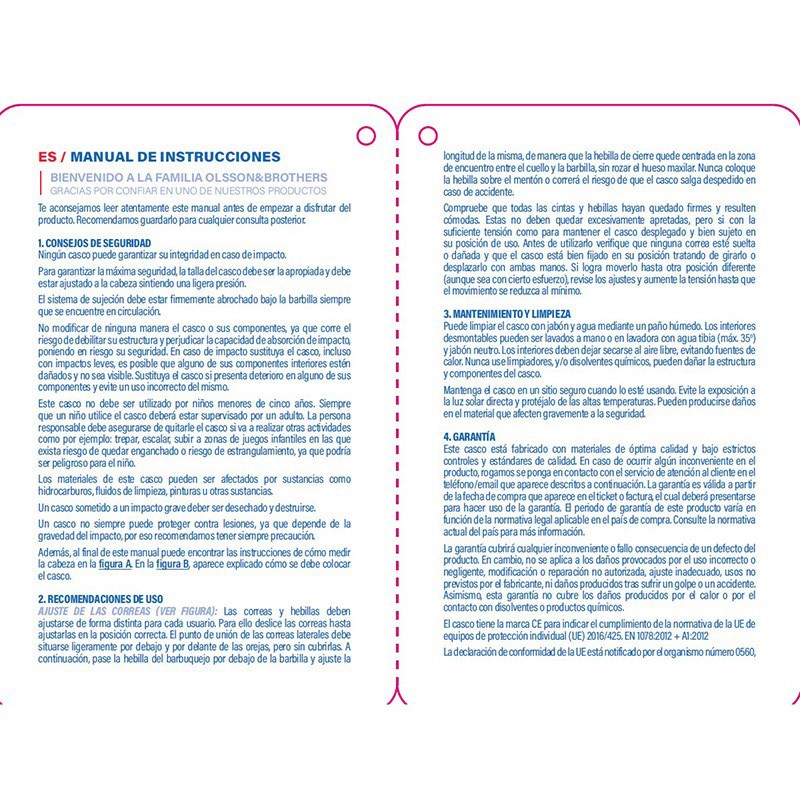 CASCO INFANTIL OLSSON ROSA M/L