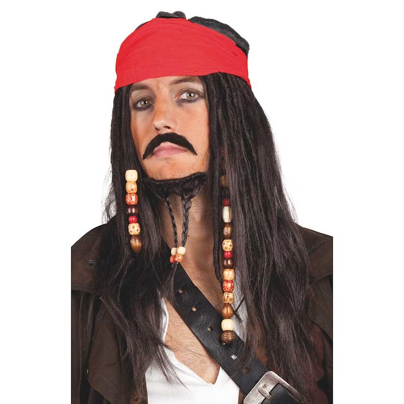 PELUCA PIRATA CON PAÑUELO Y BI