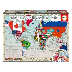 PUZZLE 150P BANDERAS DEL MUNDO