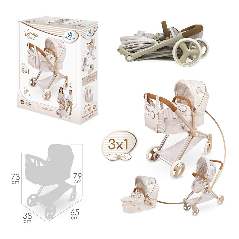 VERONA COCHE DE MUÑECA 3X1 PLE