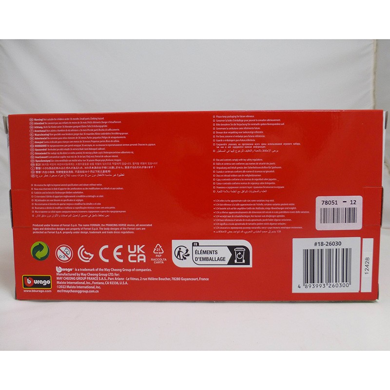 BURAGO 1:24 FERRARI PUROSANGRE