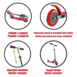 PATINETE PLEGABLE ROJO