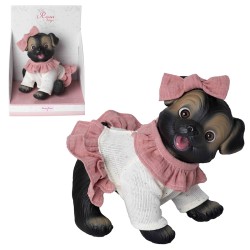 PERRITO NEGRO VESTIDO BEIG C/L