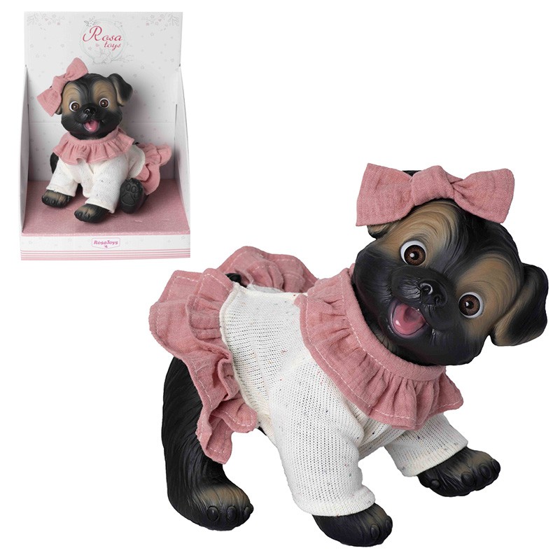 PERRITO NEGRO VESTIDO BEIG C/L