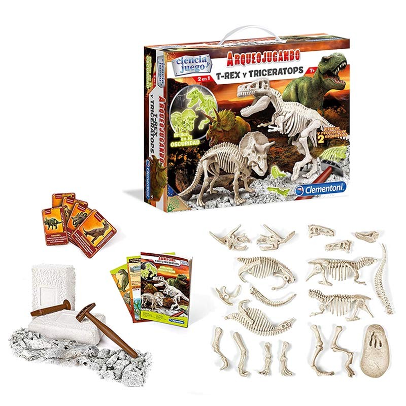 ARQUEOJUGANDO T REX Y TRICERAT