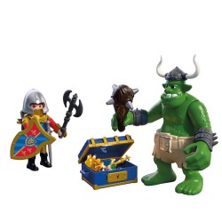 CABALLEROS TROLL CON TESORO DE CABALLERO LEON