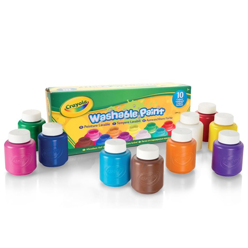 TEMPERAS LAVABLES 10 COLORES