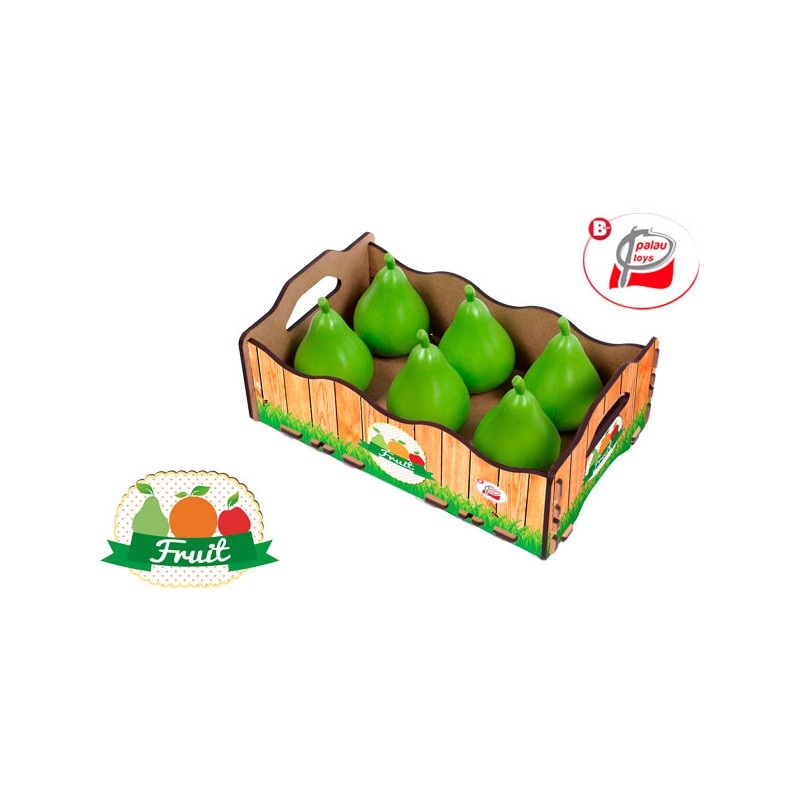 CAJA MADERA CON 6 PERAS 24,5 X
