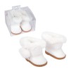SET BOTAS BLANCAS CON PELO PAR