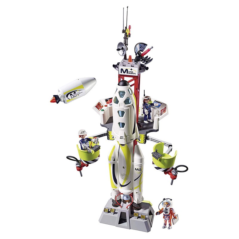 COHETE CON PLATAFORMA DE LANZA