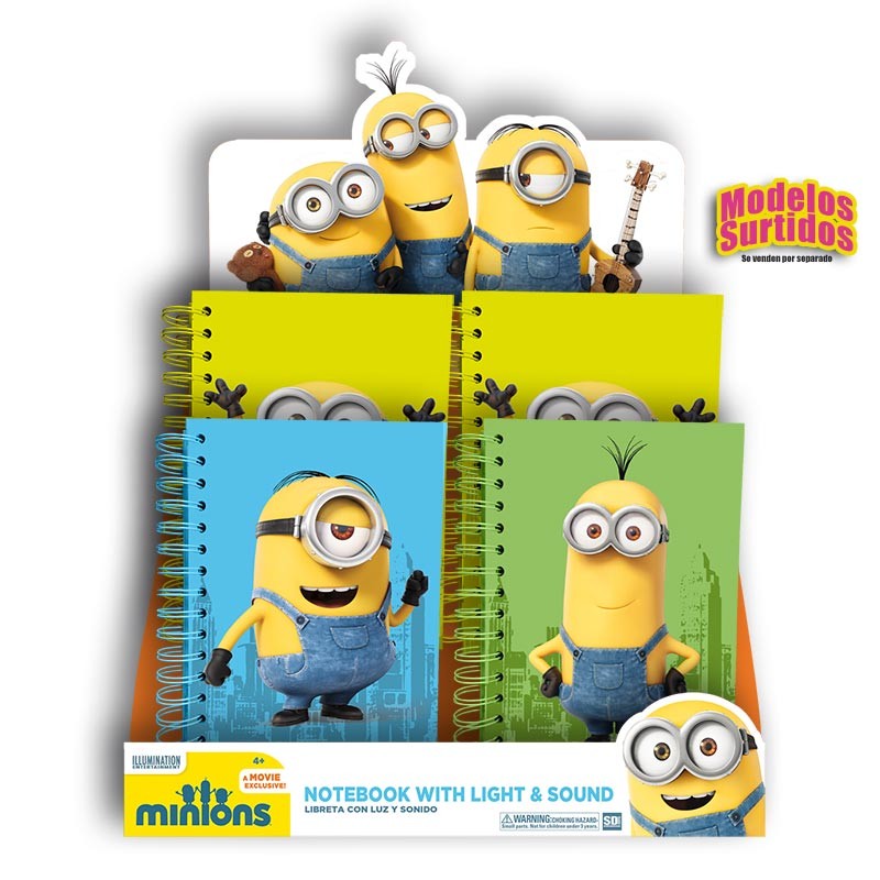 LIBRETA CON LUZ Y SONIDO MINIO