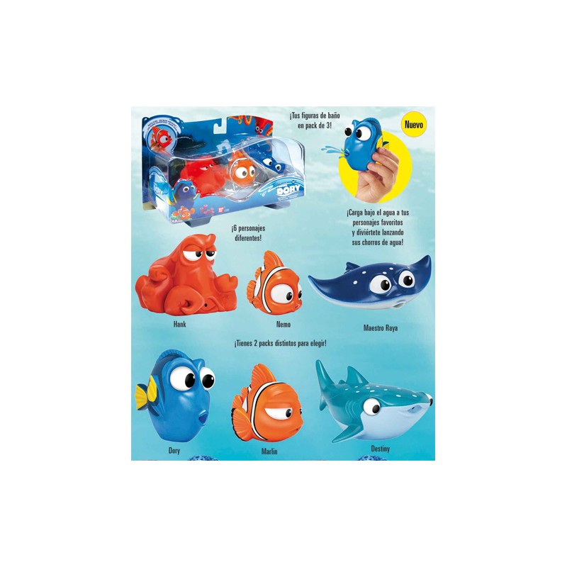 DORY SET DE 3 FIGURAS DE BAÑO