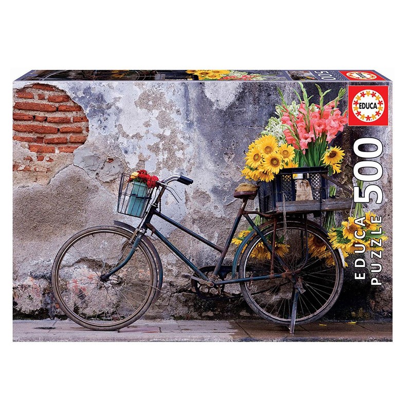 PUZZLE 500P BICICLETA CON FLOR