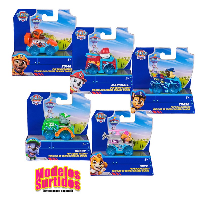 PATRULLA CANINA VEHICULO PUP SQUAD RACERS SURTIDO