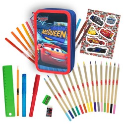 ESTUCHE 3 PISOS GLITTER CARS I