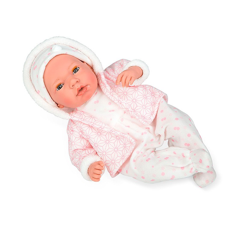 MUÑECA 38 CM ANDIE ROSA  LLORO