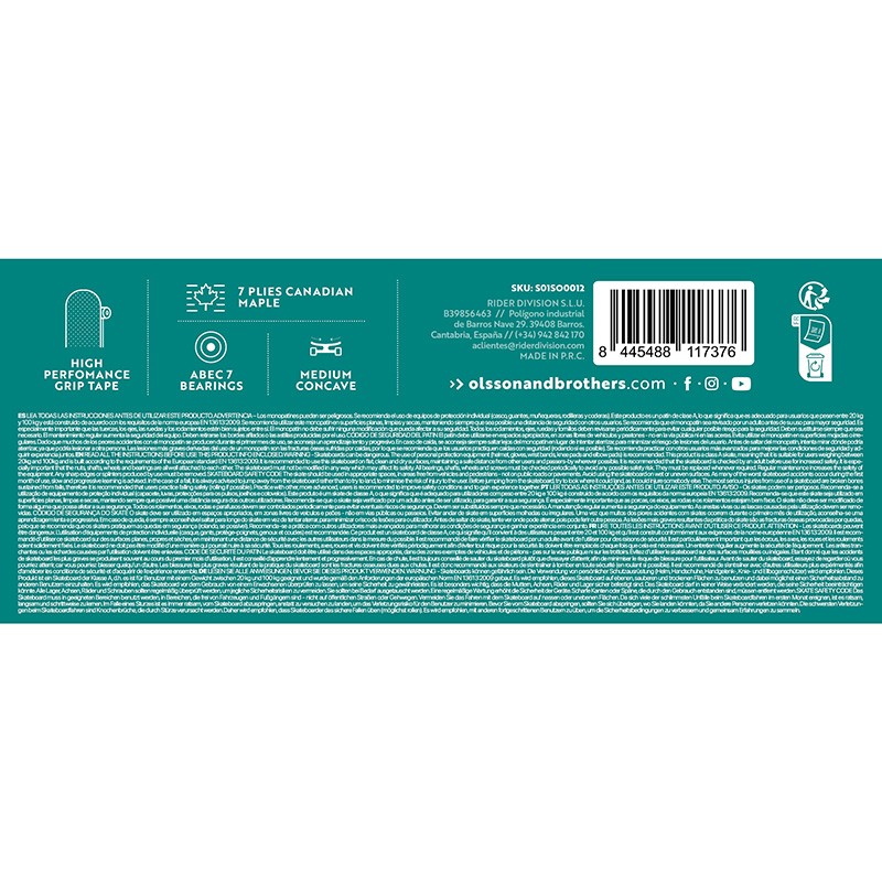 SKATEBOARD OLSSON ENJOY 7,75P