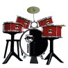 BATERIA GOLDEN RED DRUMS