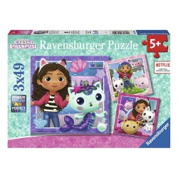 PUZZLE 3x49P GABBYS DOLLHOUSE