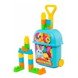 CARRITO CON 20 BLOQUES AZUL