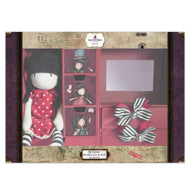 SET DE REGALO MUÑECA JOYERO Y