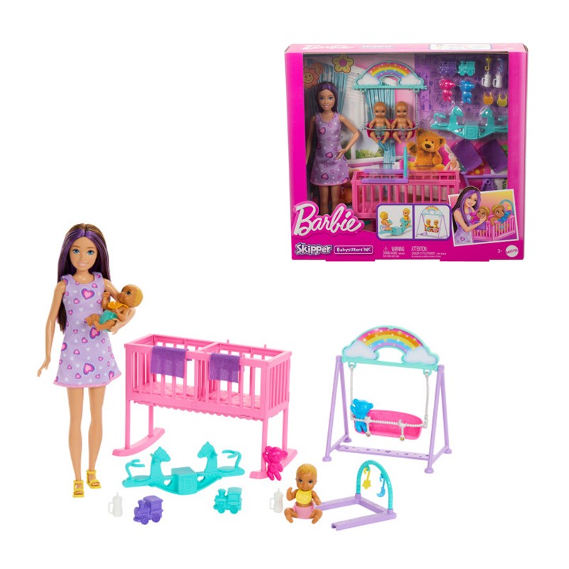 BARBIE MUÑECA SKIPPER CANGURO DE GEMELOS