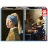 PUZZLE 2x1000P LA JOVEN DE LA PERLA + LA LECHERA