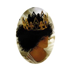 CORONA PLEGABLE DORADA ROMBO