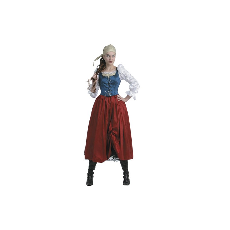 DISFRAZ ADULTO MUJER PIRATA NOBLE TALLA UNICA