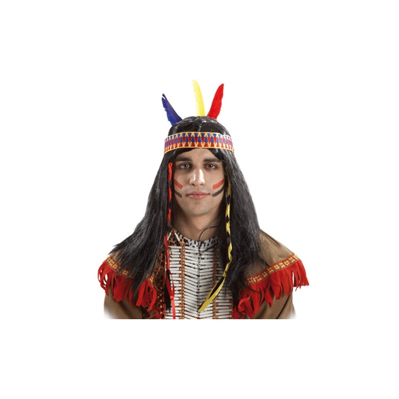 PELUCA HOMBRE INDIO TRENZAS