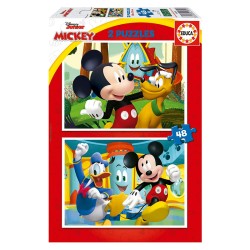 PUZZLE 2x48P MICKEY MOUSE FUN