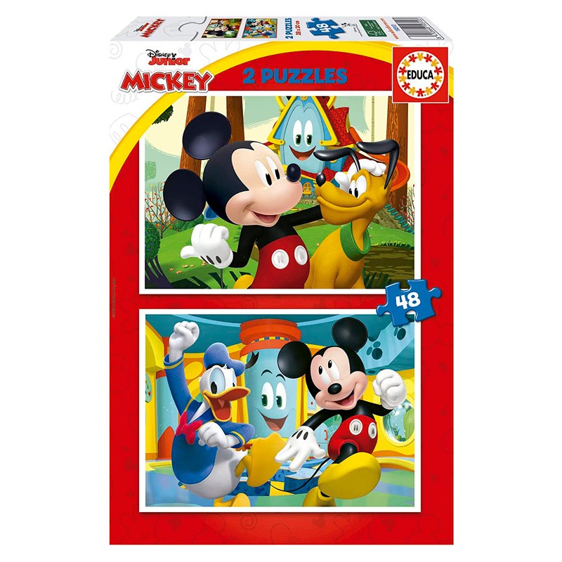 PUZZLE 2x48P MICKEY MOUSE FUN