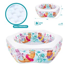 PISCINA HINCHABLE ACUARIO 191X178X61CM 510 L