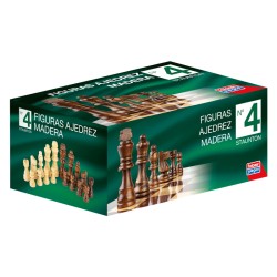 FIGURAS AJEDREZ MADERA STAUTON Nº4