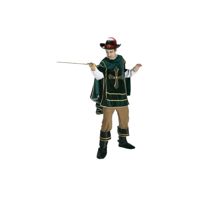 DISFRAZ ADULTO MOSQUETERO VERDE (TALLA U)