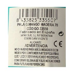 PALA GIGANTE CON MANGO DE MADERA ASA G 78