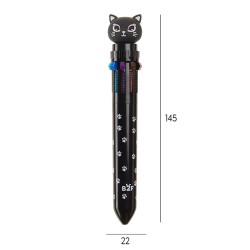 BOLIGRAFO 10 CLR. GATITA NEGRA