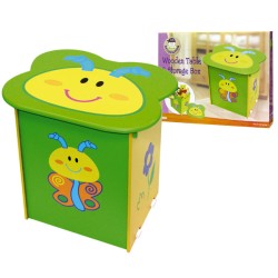 BAUL / MESA DE MADERA GUARDA JUGUETES