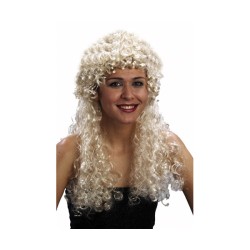 PELUCA MUJER EPOCA RIZOS RUBIA