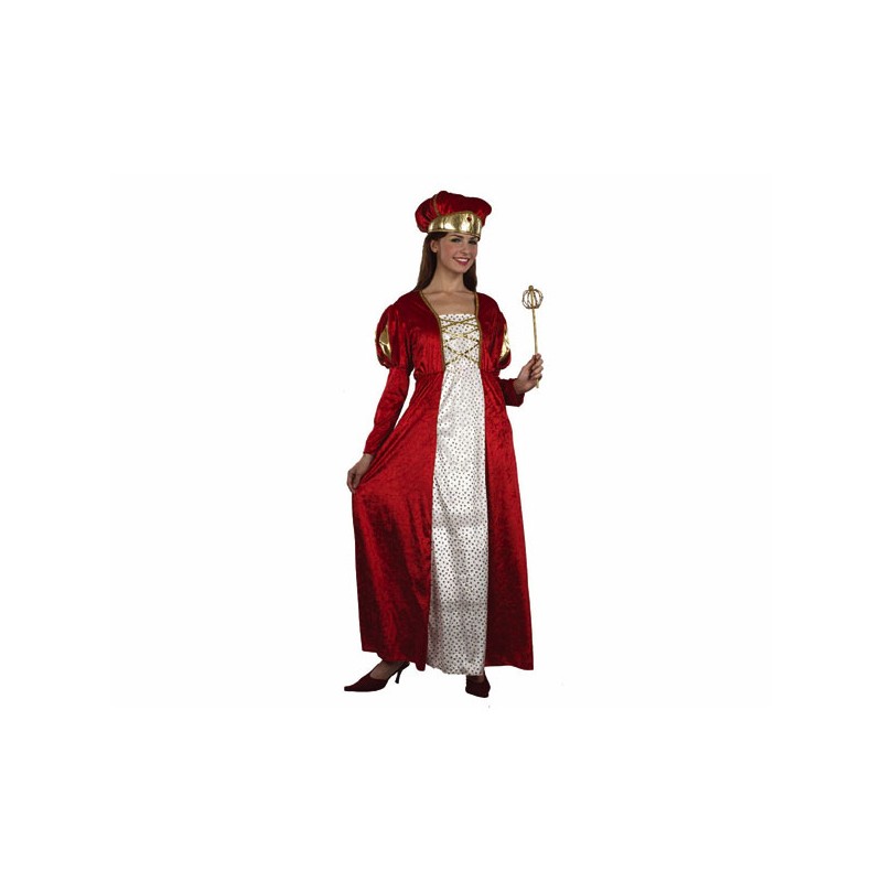DISFRAZ ADULTO REINA MEDIEVAL T.UNICA