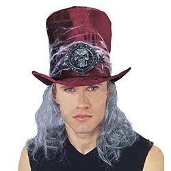 SOMBRERO COPA HORROR BURDEOS
