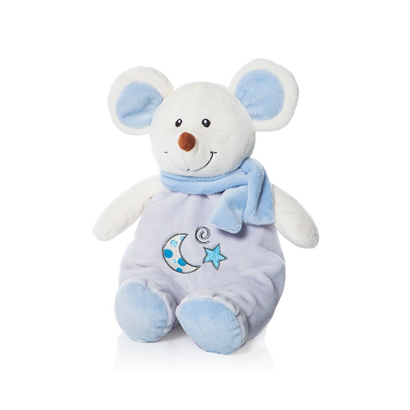 PELUCHE RATITA SONAJERO AZUL