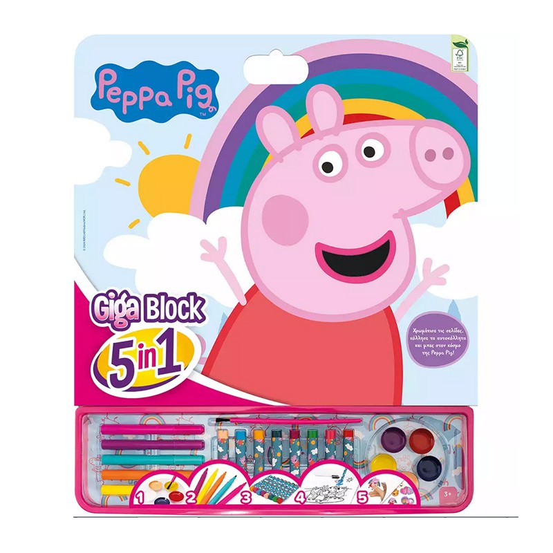 ACTIVIDADES GIGA BLOCK 5 EN 1 PEPPA PIG