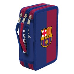 FC BARCELONA PLUMIER 3 PISOS CON MATERIAL ESCOLAR