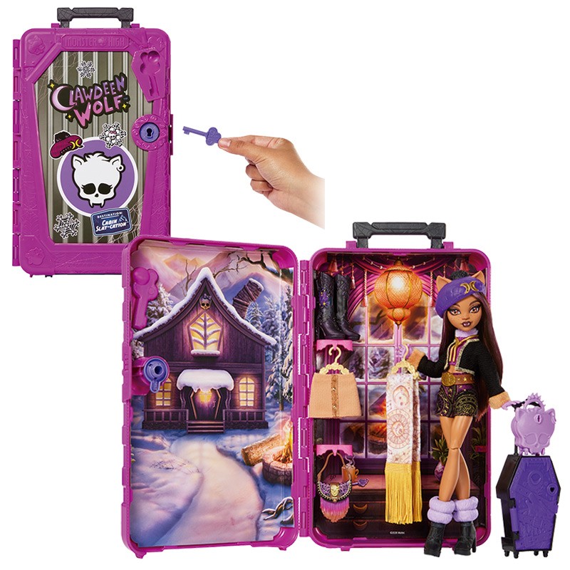 MONSTER HIGH SKULLTIMATE SECRETS MUÑECA CLAWDEEN WOLF CON ARMARIO