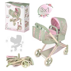 BOTANIC COCHE DE MUÑECA 3X1 PLEGABLE 79x65x38 CM