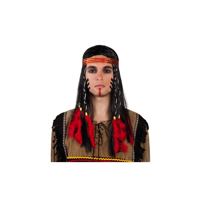 PELUCA HOMBRE INDIO CHEYENNE DIADEMA